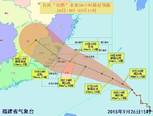 台风"杜鹃"9月27日将影响福建省外海渔场