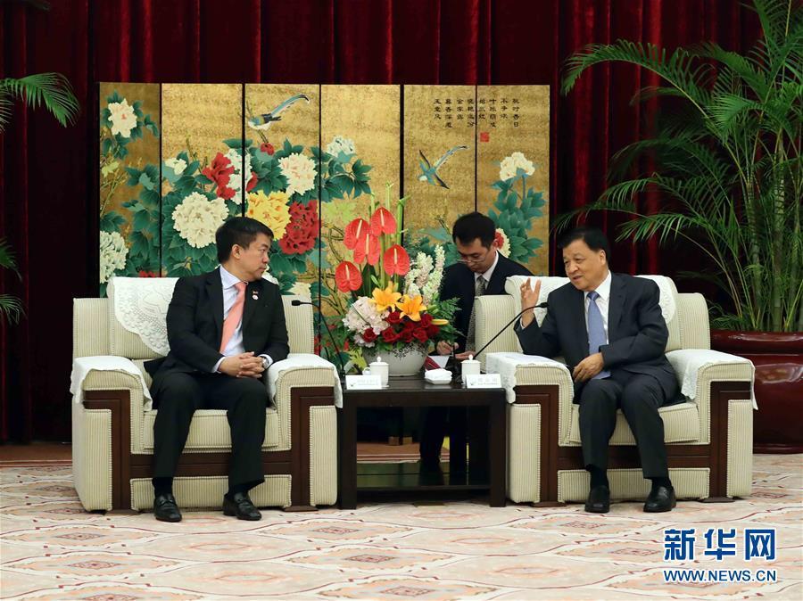 刘云山会见出席金砖国家政党、智库和民间社会组织论坛的外方政要
