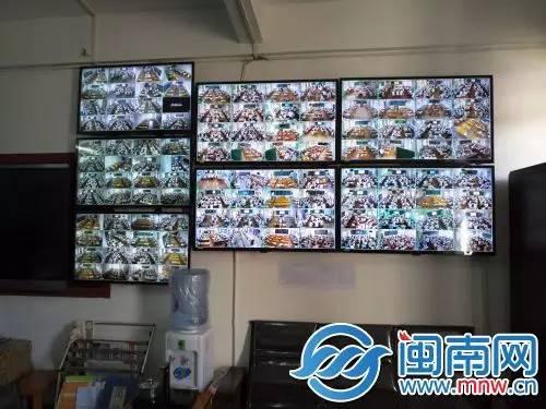 学校监控室画面