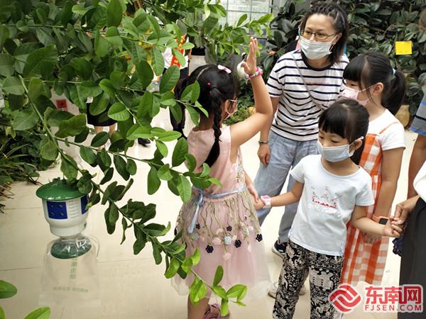 小朋友参观螨技术 东南网记者张立庆摄.jpg