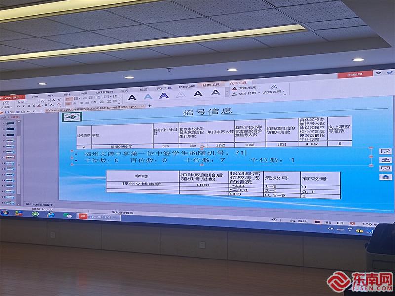 文博中学摇号中签号 东南网记者张立庆摄.jpg