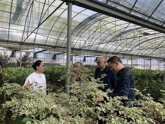 游永琳（左一）在企业种植基地进行产品介绍.jpg